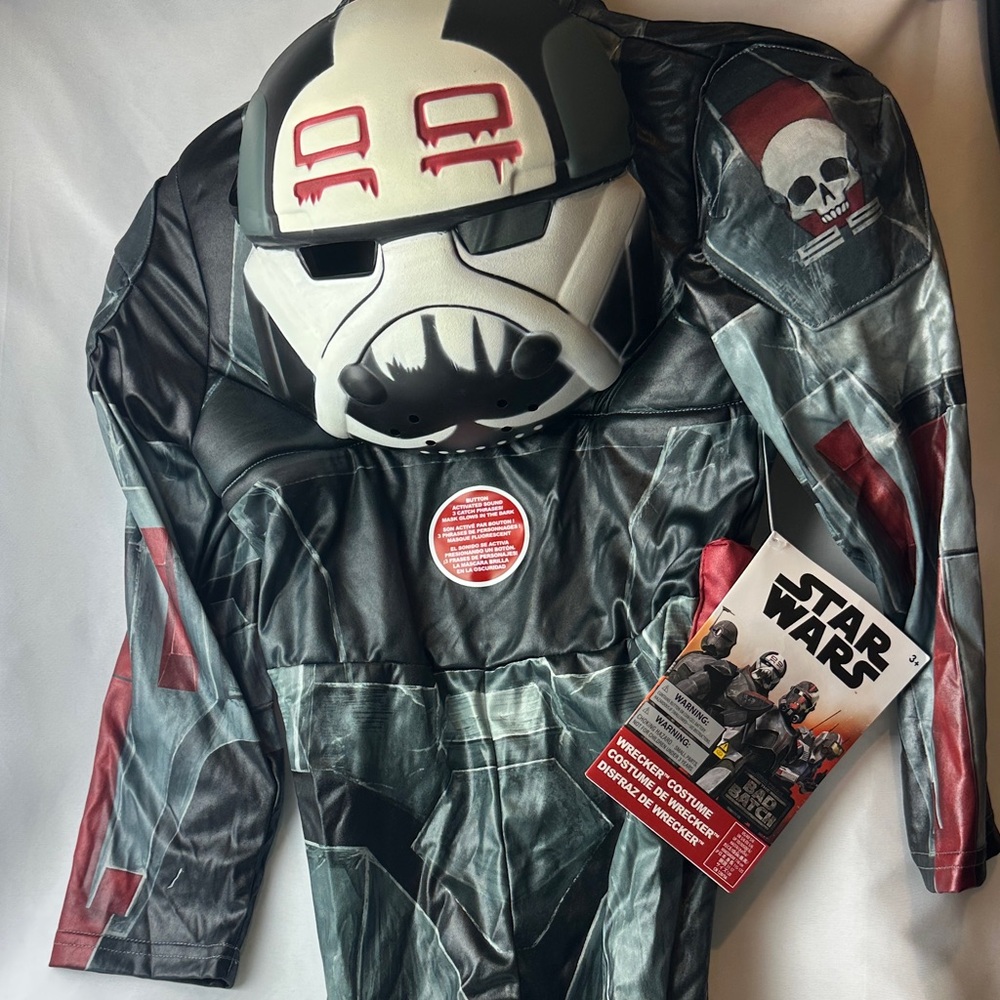 Star Wars Bad Batch Kids Wrecker Costume - Bodysuit, glowing mask & sounds